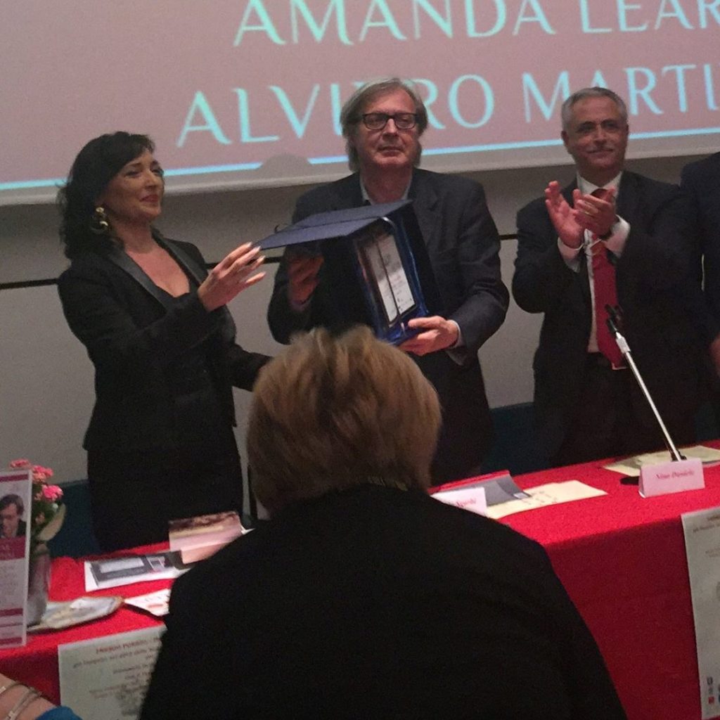 Il premio Poerio-Imbriani a Vittorio Sgarbi, 2016